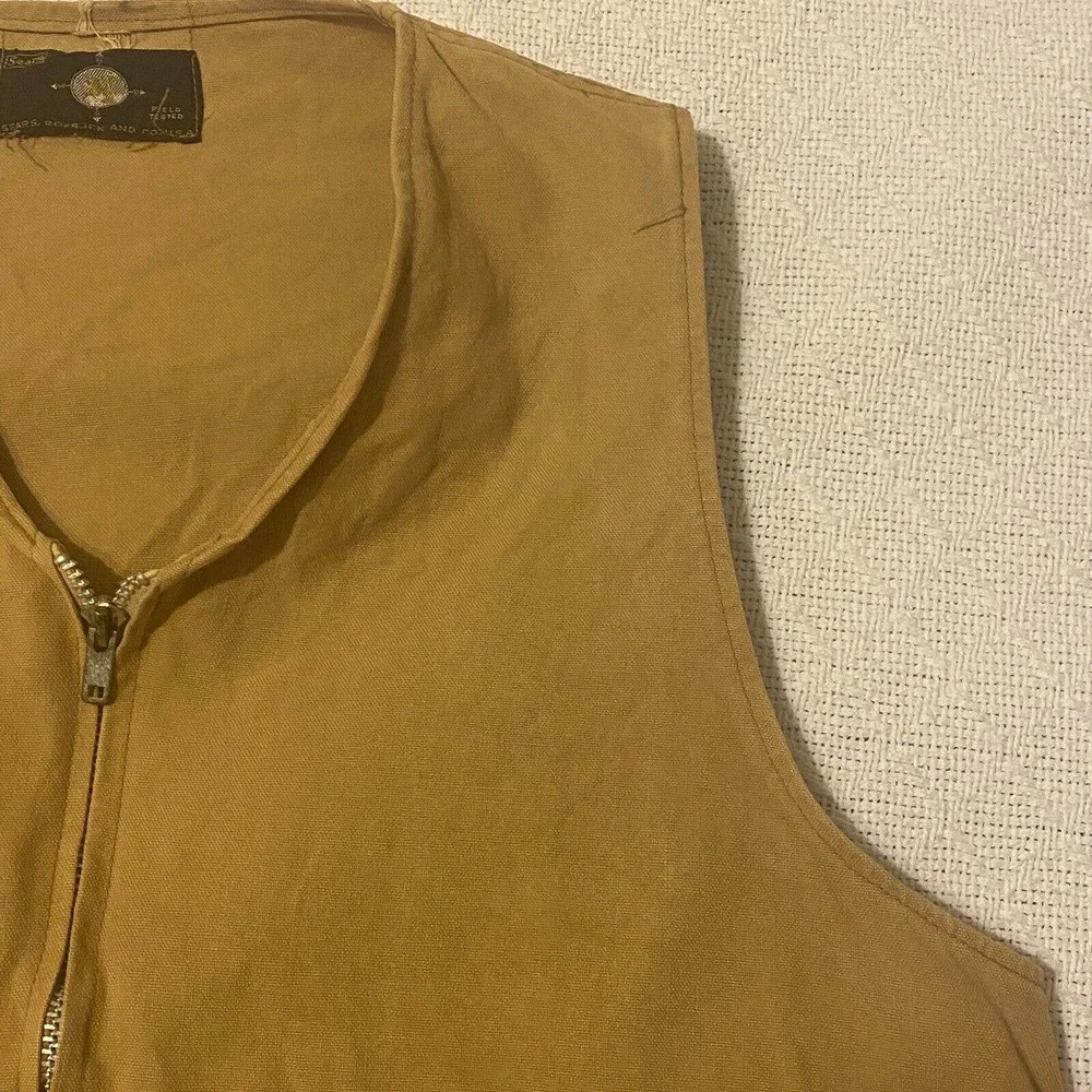 Vintage Sears Roebuck And Co. USA 'Field Tested' Zip Up Hunting Vest, 40 - Picture 4 of 16